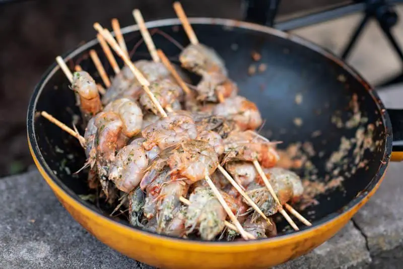 Skewers-of-shrimp