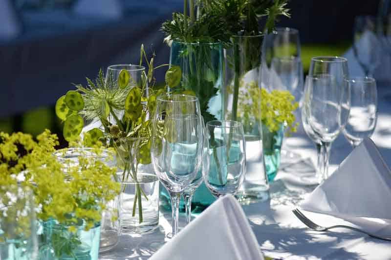 green-foliage-and-tableware