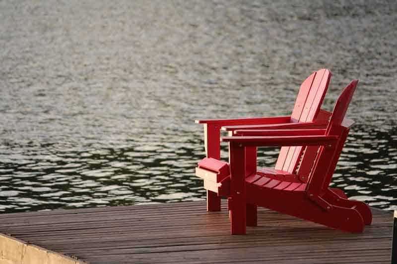 Time for Retirement - Red Chairs on Deck