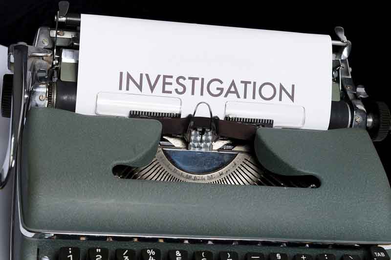 Investigation with Vintage Typewriter