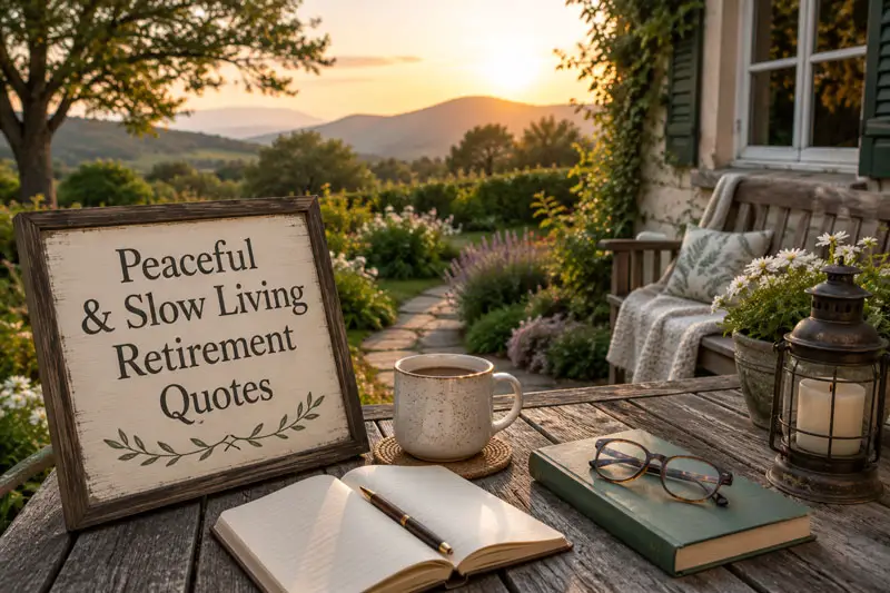 Peaceful and Slow Living Retirement Quotes